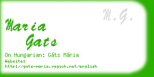 maria gats business card